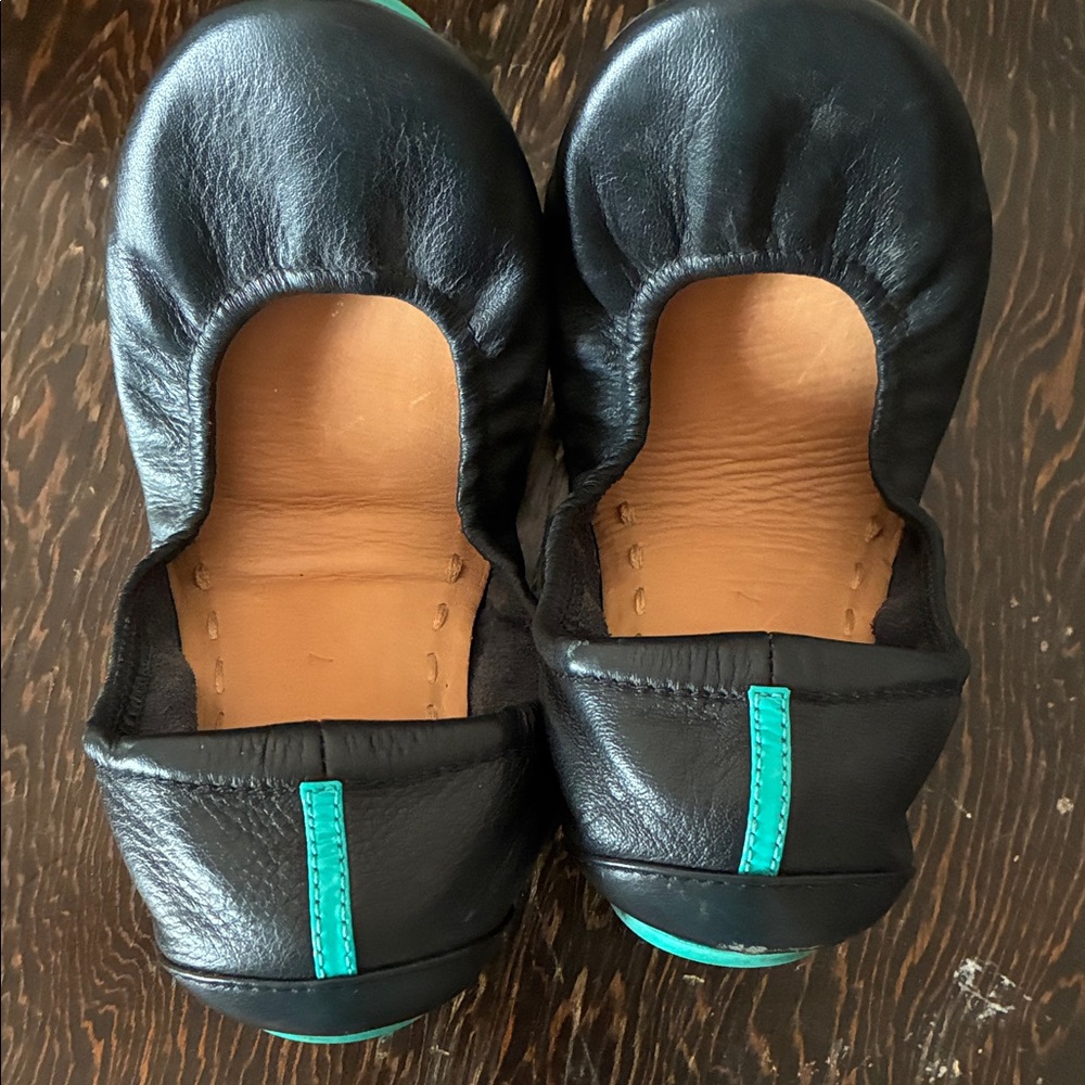 Tieks Black Leather Ballet Flats